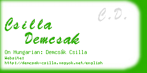 csilla demcsak business card