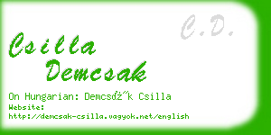 csilla demcsak business card